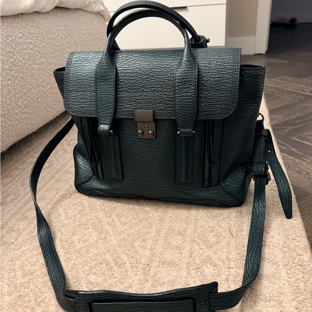 3.1 Phillip Lim Pashli Medium Ivy dark metallic Green Satchel